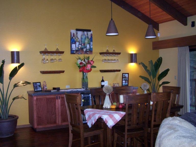 Photo of a beach style dining room in Hawaii.