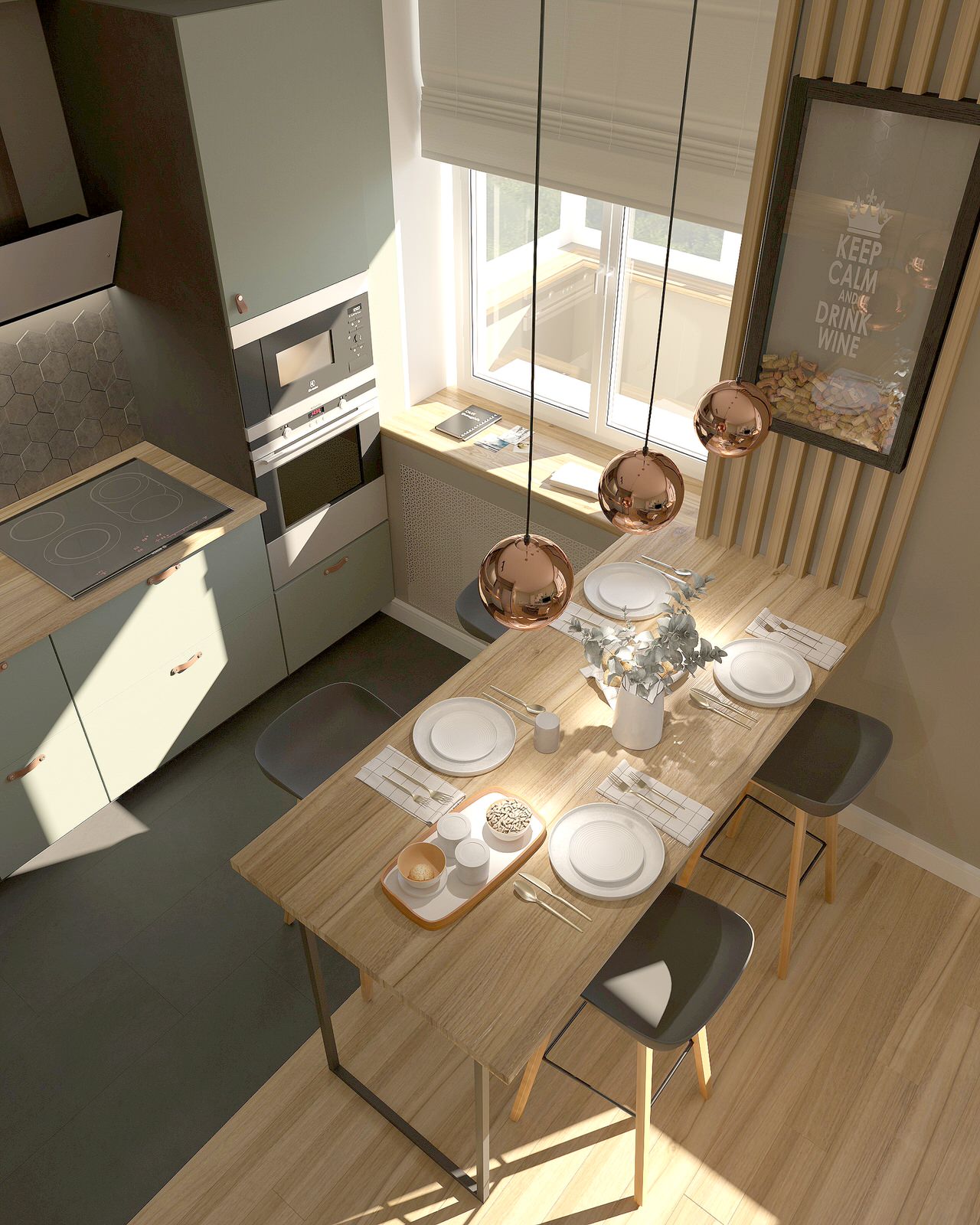 Квартира в оливковых тонах