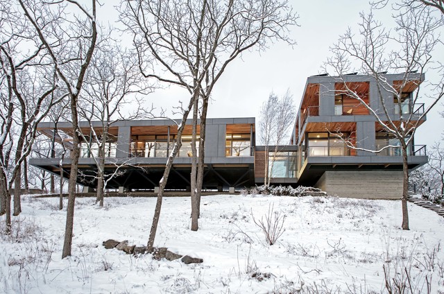 Riverhouse contemporaneo-fachada