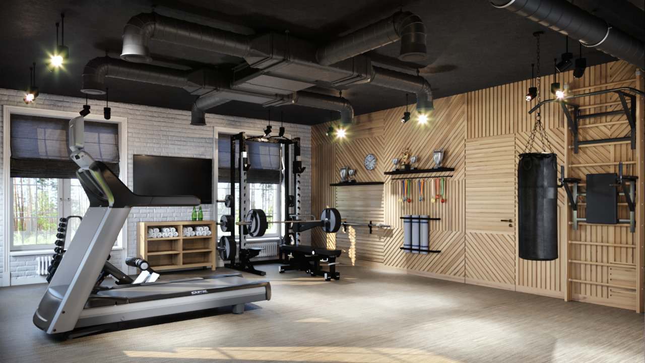 Дизайн проект домашнего фитнес-зала
