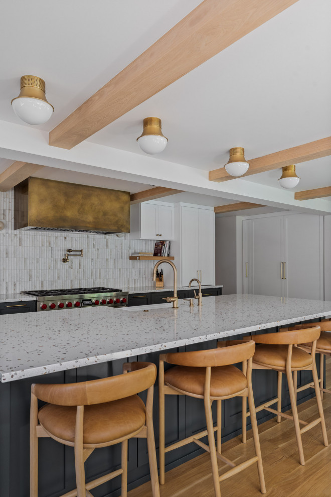 Kitchen Island with Terrazzo Countertop