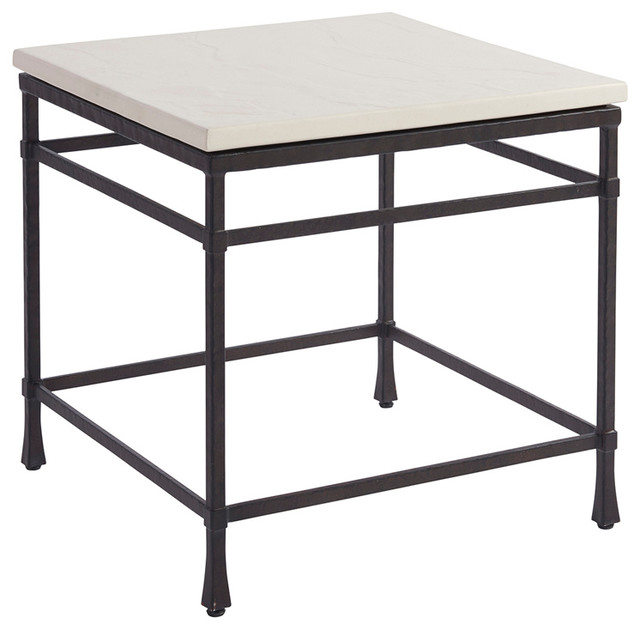 black metal lamp table
