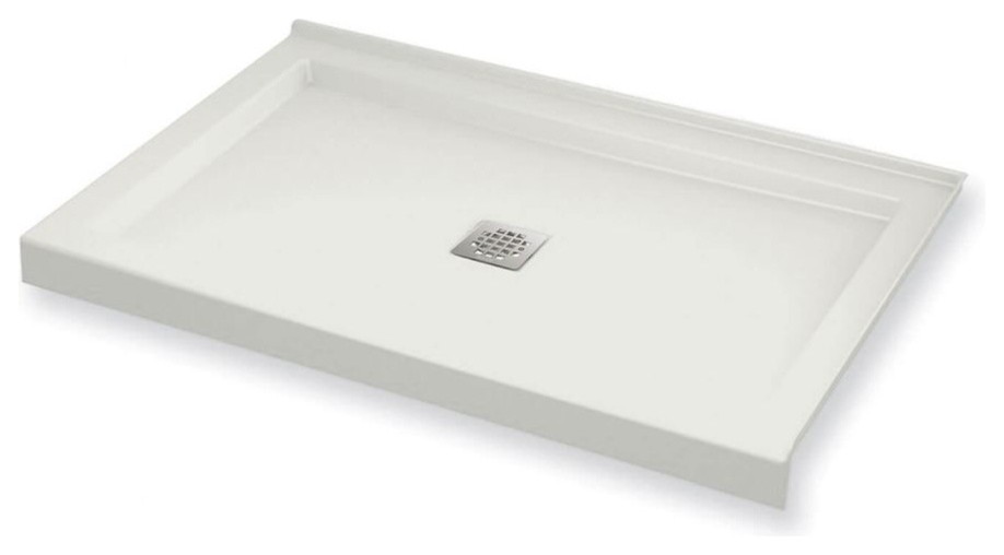 MAAX B3Square Rectangular Corner Right Shower Base with Center Drain