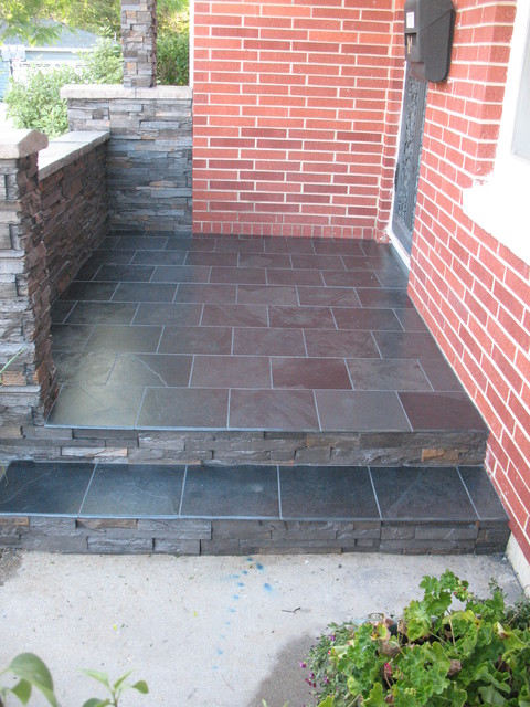 Front Patio Renovation eklektisk-uteplats