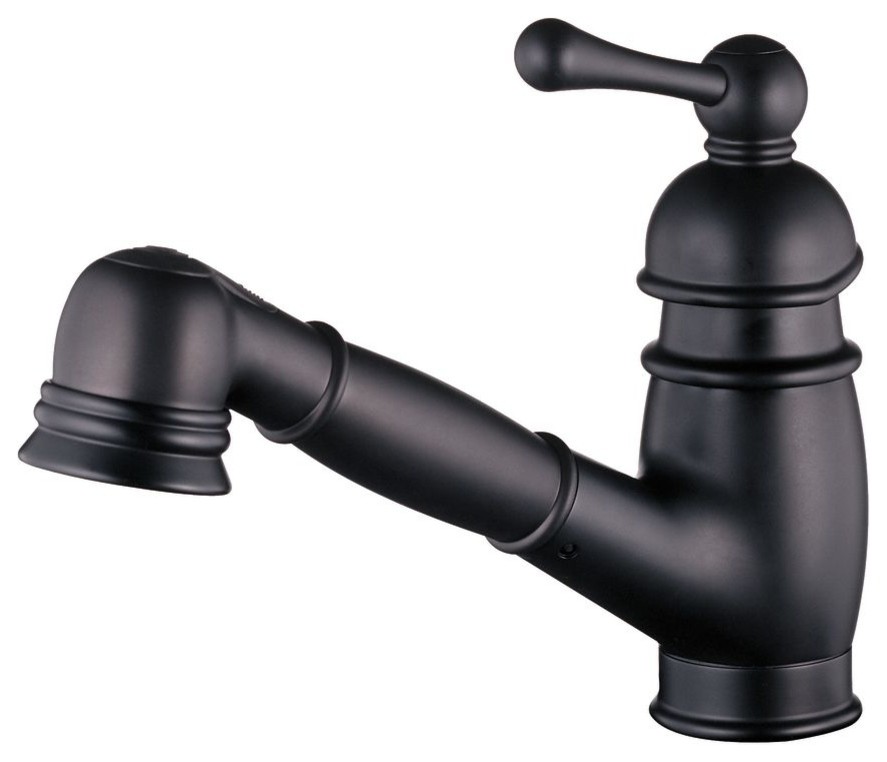 Danze D457714 Opulence Pullout Spray Kitchen Faucet, Satin Black