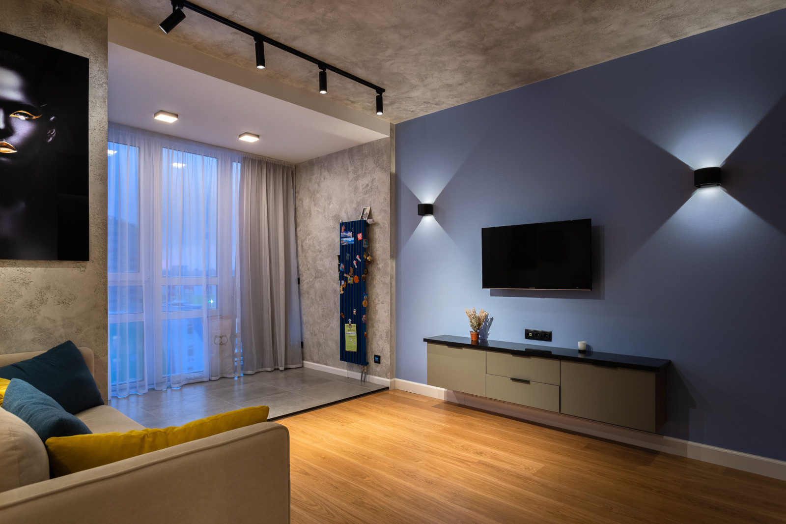 Проект Однокомнатной Квартиры в современном стиле  45кв.м.