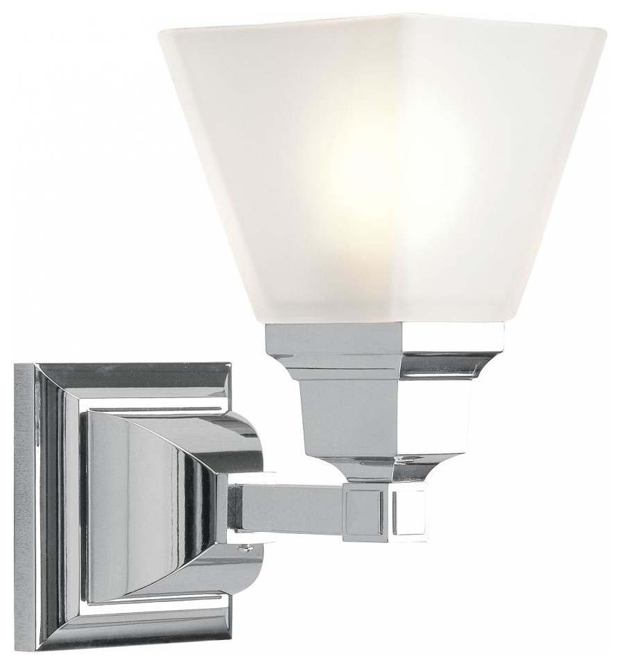 chrome vanity sconce