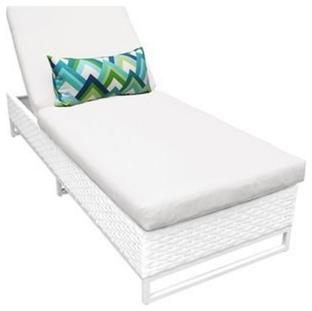 TK Classics Monaco Chaise Outdoor Wicker Patio Furniture Outdoor