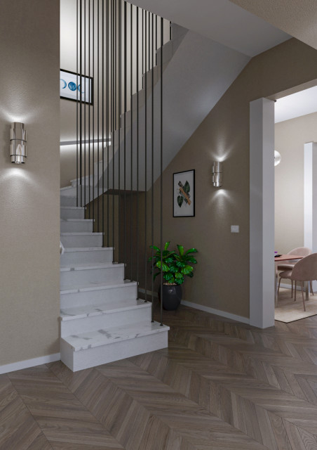 RENDERING ESTERNI LUXURY VILLA modern-staircase