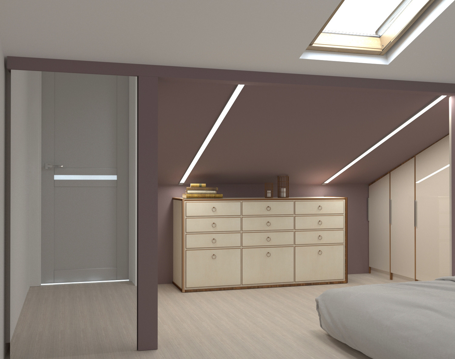 Спальня в мансарде