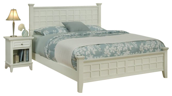 Home Styles Arts and Crafts Queen 3 Piece Bed Set in White