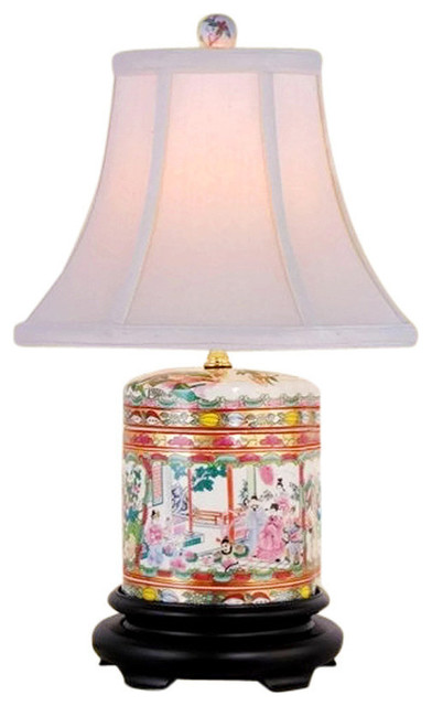 Chinese Porcelain Famille Rose Canton Round Ginger Jar Table Lamp 17 Asian Table Lamps By William Sung Houzz