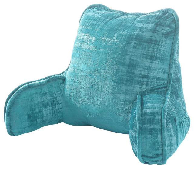 Textured Velvet DIY Bed Rest Cover and Inserts, North Sea, 20"x18"x17"