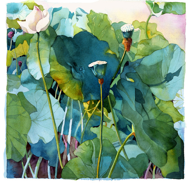 Kyoto Limited Edition Watercolor - Contemporary - Paintings - By Watercolor Art | Houzz