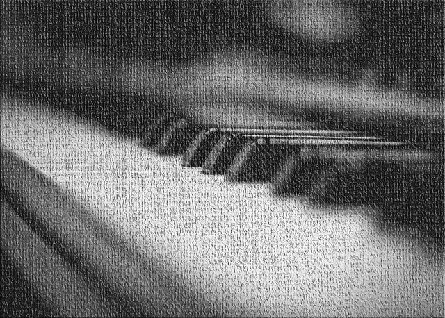 Piano Close Up 2 Area Rug, 5'0"x7'0"