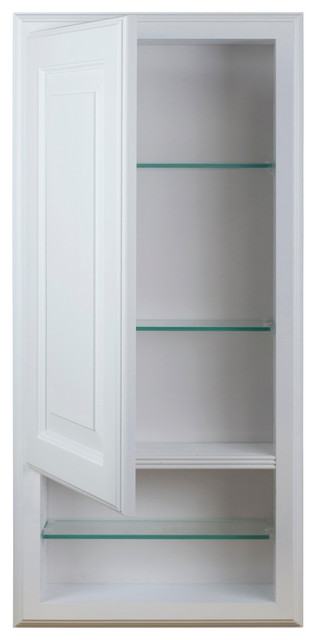 Baldwin Recessed Medicine Storage Cabinet With Open Shelf