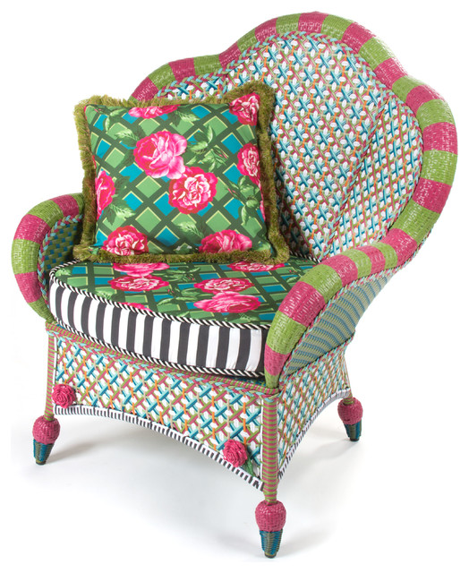 Greenhouse Outdoor Fan Back Chair Mackenzie Childs Eclectic Greenhouse Outdoor Fan Back Chair Mackenzie Childs Eclectic Lounge Chairs Other By