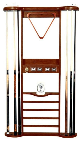 Solid Wood 8 Place Pool Cue Rack