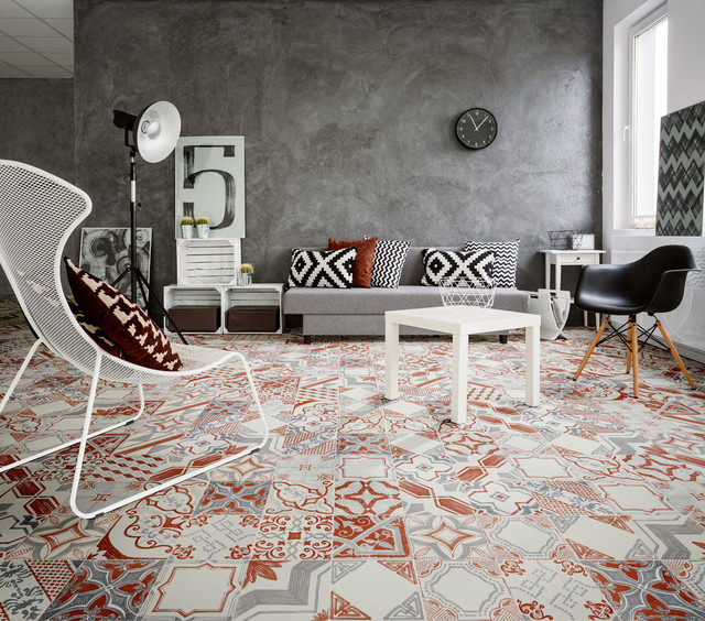 Encaustic Tile Collection industrielt-dagligstue