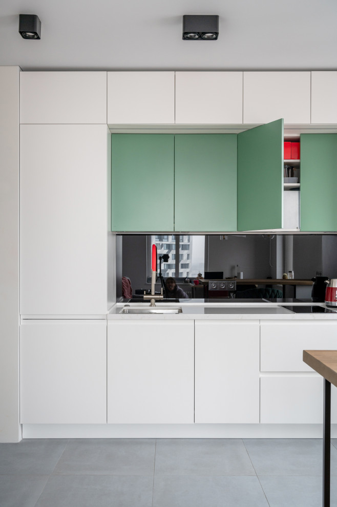 Светлая стильная кухня