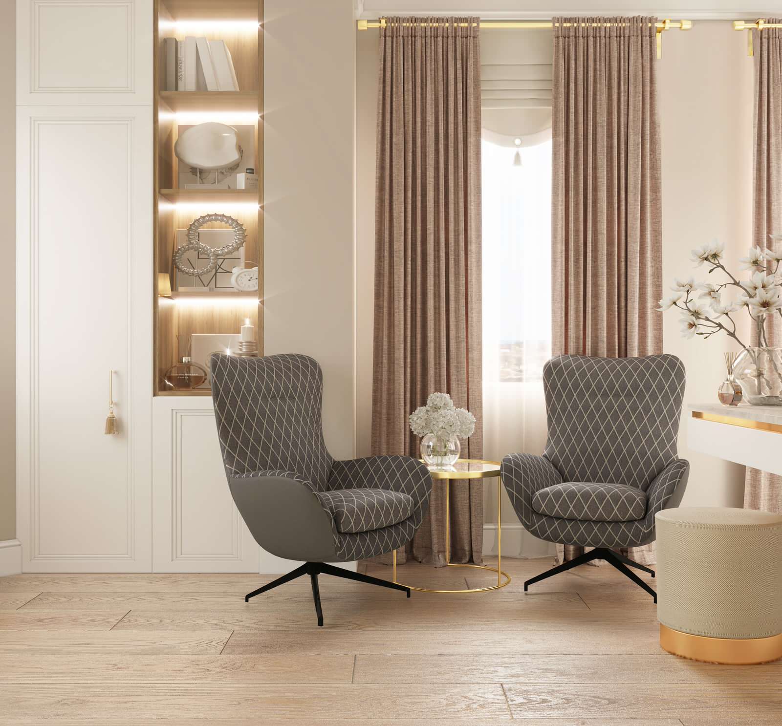 Двухуровневая квартира для пары со взрослым сыном