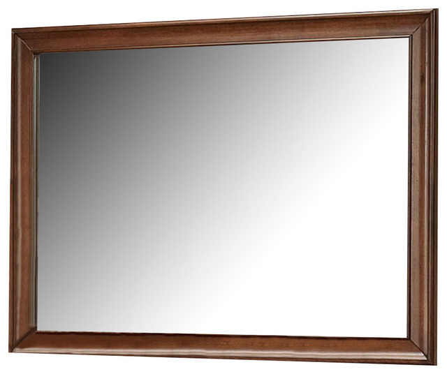 Acme Konane Dresser Top Mirror Brown Cherry Traditional Wall