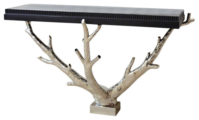Luxe Silver Tree Branch Console Table, Twig Organic Shape ...