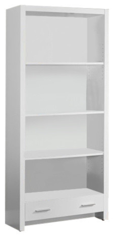 Monarch Specialties 71 Bookcase With Drawer Modern Bookcases