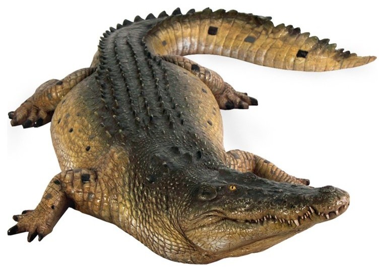 Tropical Wetlands Crocodile Statue Multicolor - NE80123