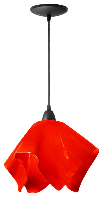 Jezebel Radiance Flame Pendant, Large, Fiery Red