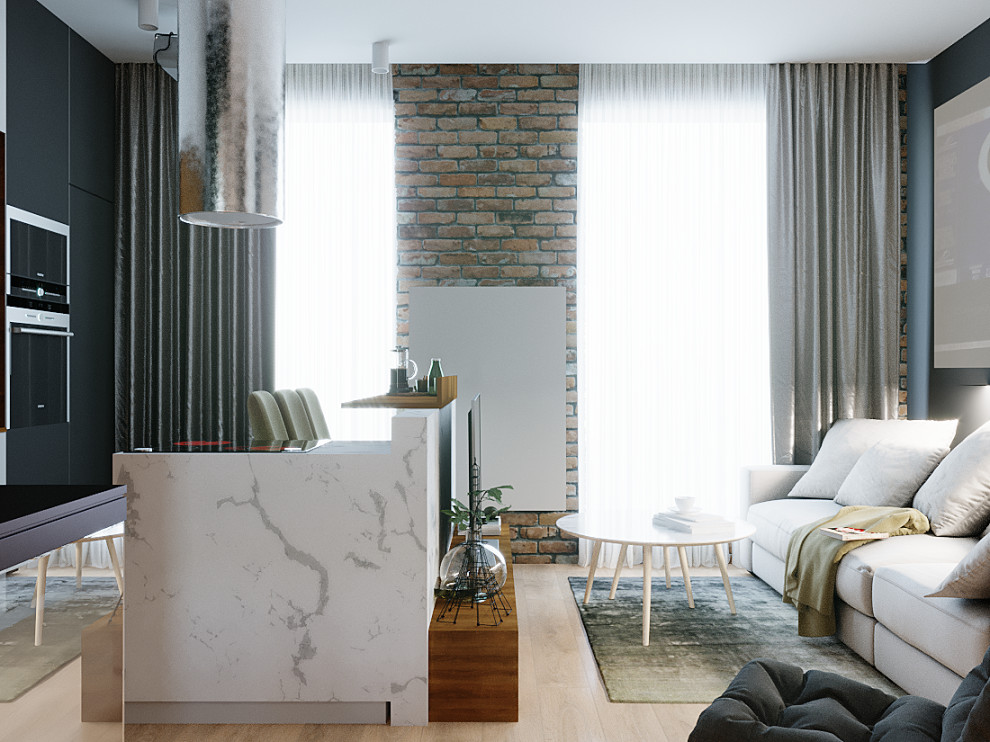 Дизайн проект 2х комнатной квартиры в современном стиле