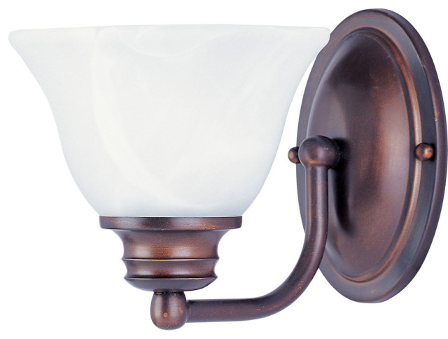 Malaga 1-Light Wall Sconce, Oil Rubbed Bronze, Marble