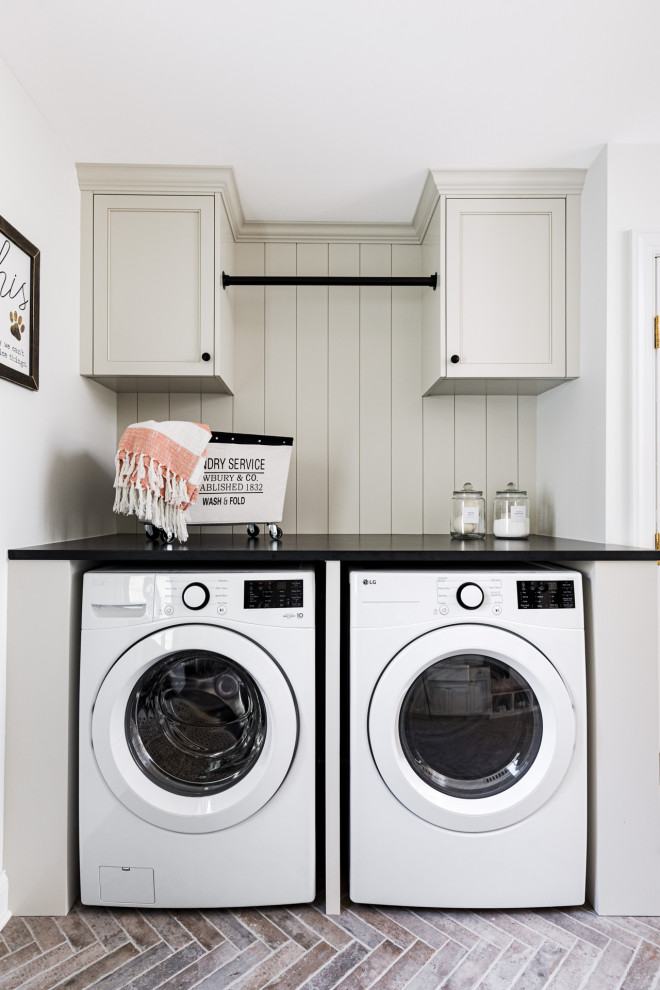 Example of a cottage laundry room design in Philadelphia