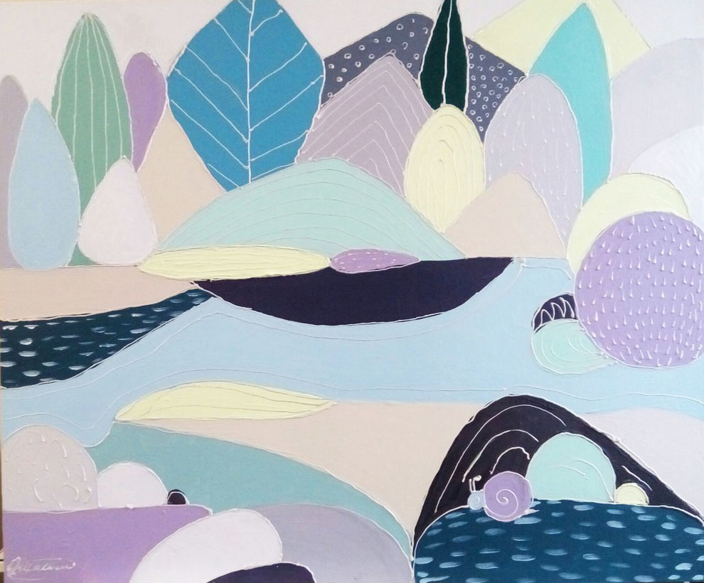 Абстрактная картина "Запах свежего леса"