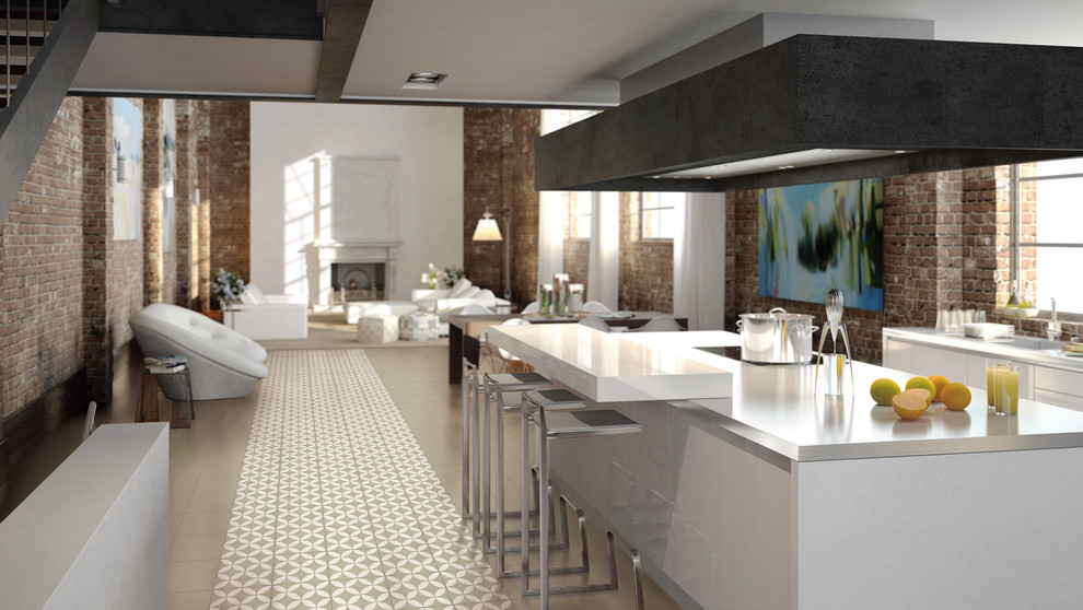 Example of a trendy kitchen design in Seattle