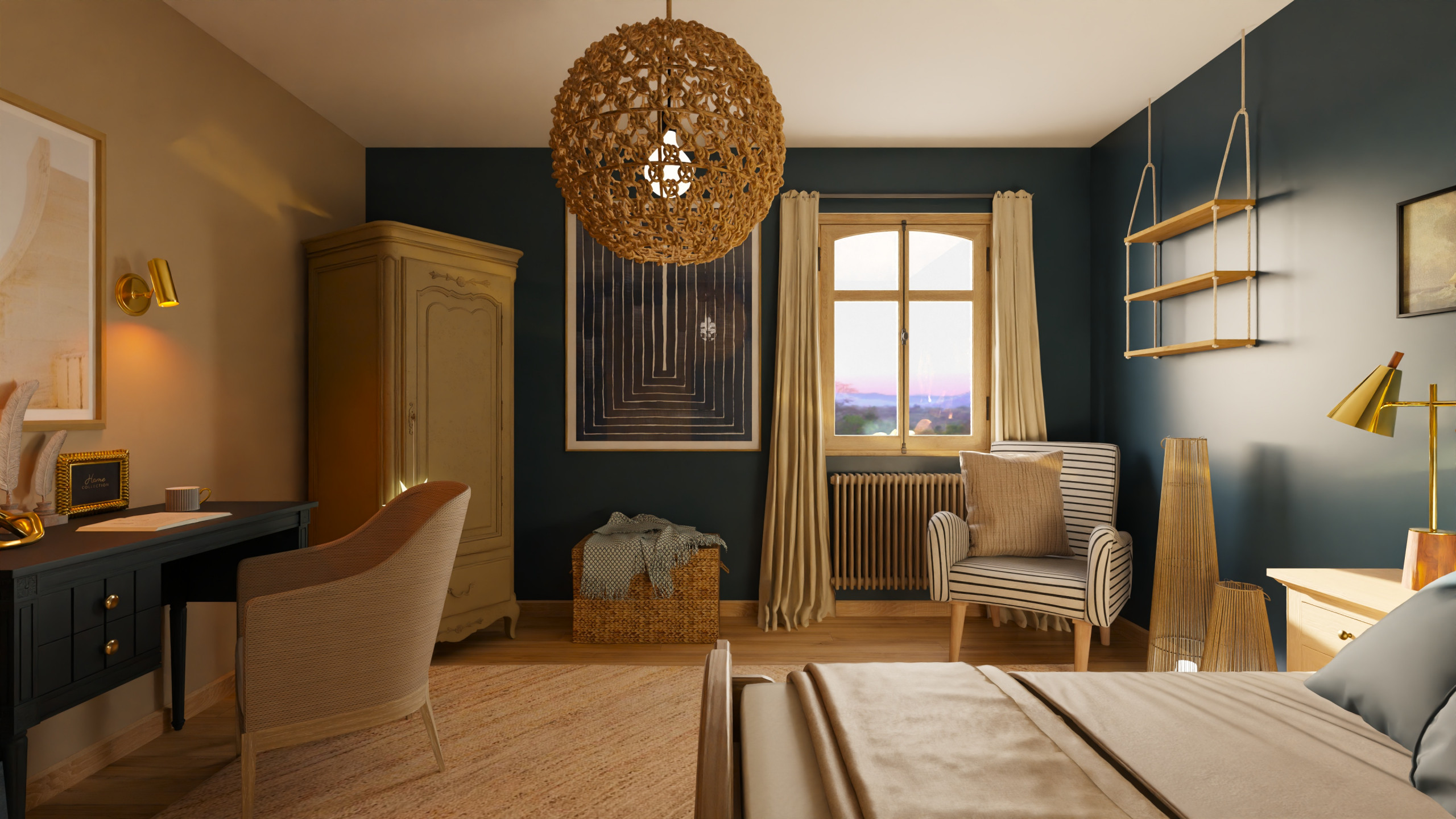 Modélisation Chambre adolescent noble