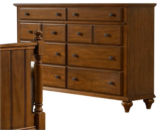 Broyhill Hayden Place 8 Drawer Dresser In Light Cherry Broyhill Hayden Place 8 Drawer Dresser In Light Cherry Transitional Dressers By Homesquare