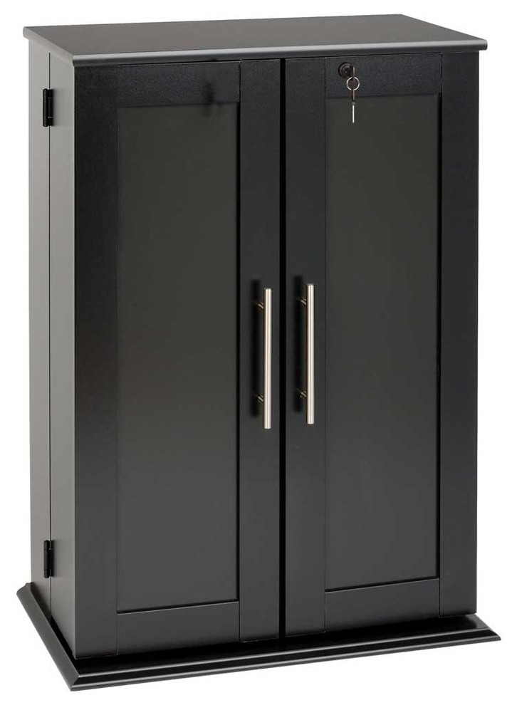 Dvd And Cd Storage Cabinet Transitional Media Cabinets By