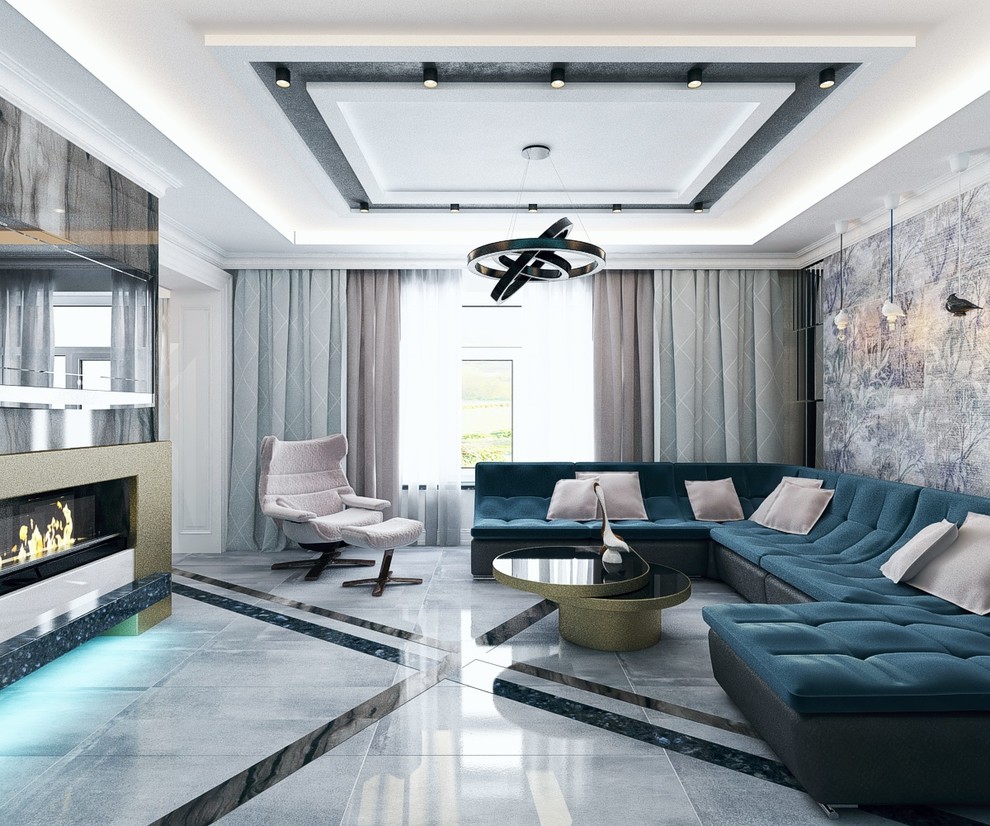 Гостиная-холл в частном домовладении 5