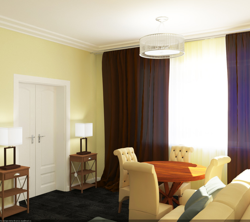 Проект гостиной в малогабаритной квартире г. Домодедово