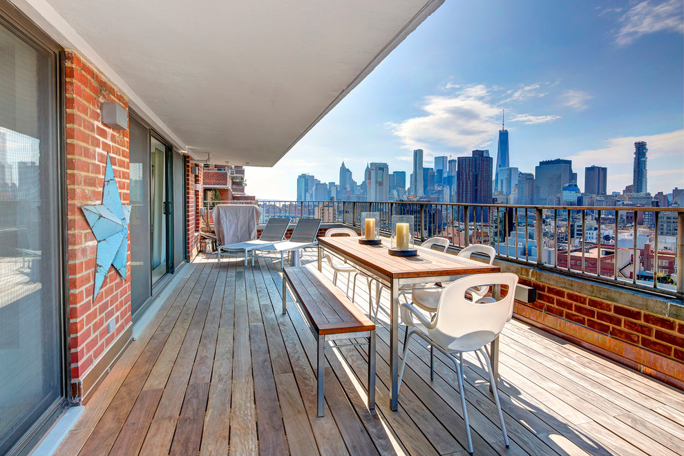 Lower East Side Residence Contemporary Balcony New York by