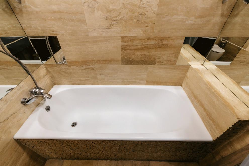 Отделка из натурального травертина