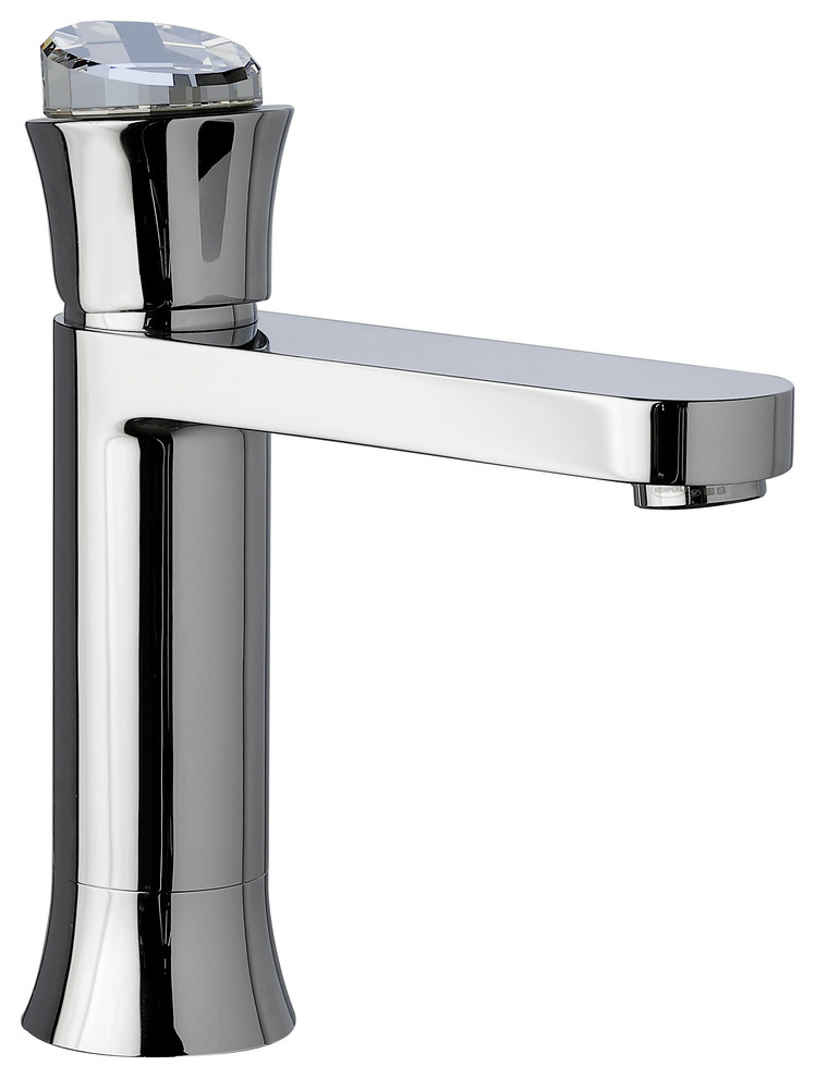 Muse Bathroom Faucet With Swarovski Crystal, Polished Chrome