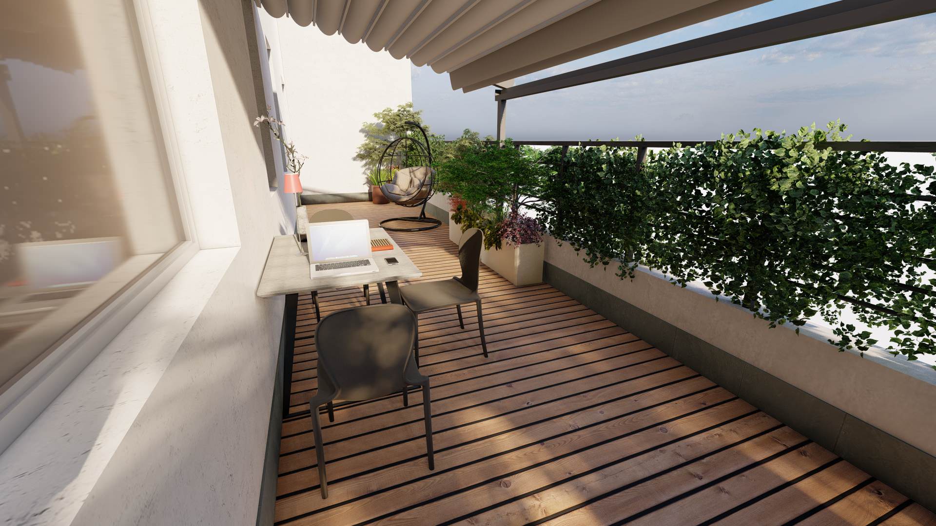 Terrazzino rivolto a nord