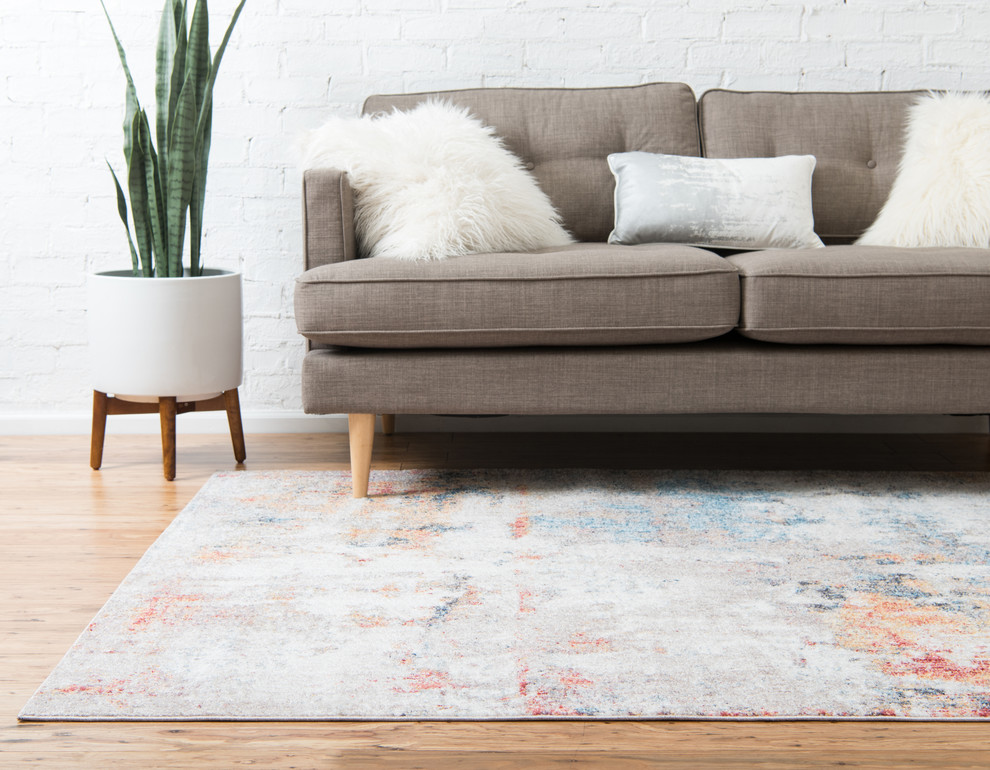 Unique Loom Dispersive Rainbow Rug, 2'2"x3' Contemporary Area Rugs