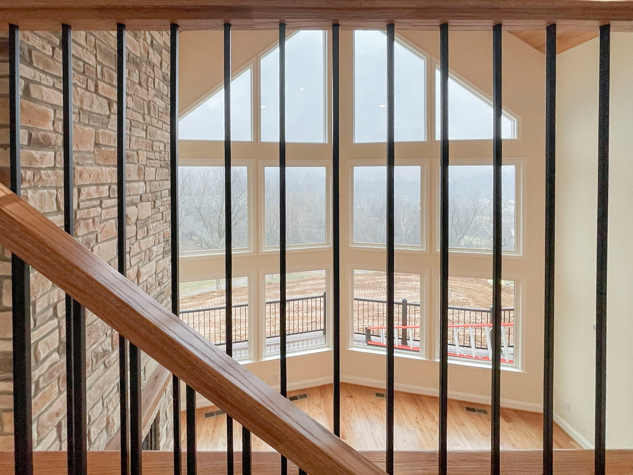 97_Airy Straight-Floating Staircase in Transitional-Mountain Home, Luray, VA 228