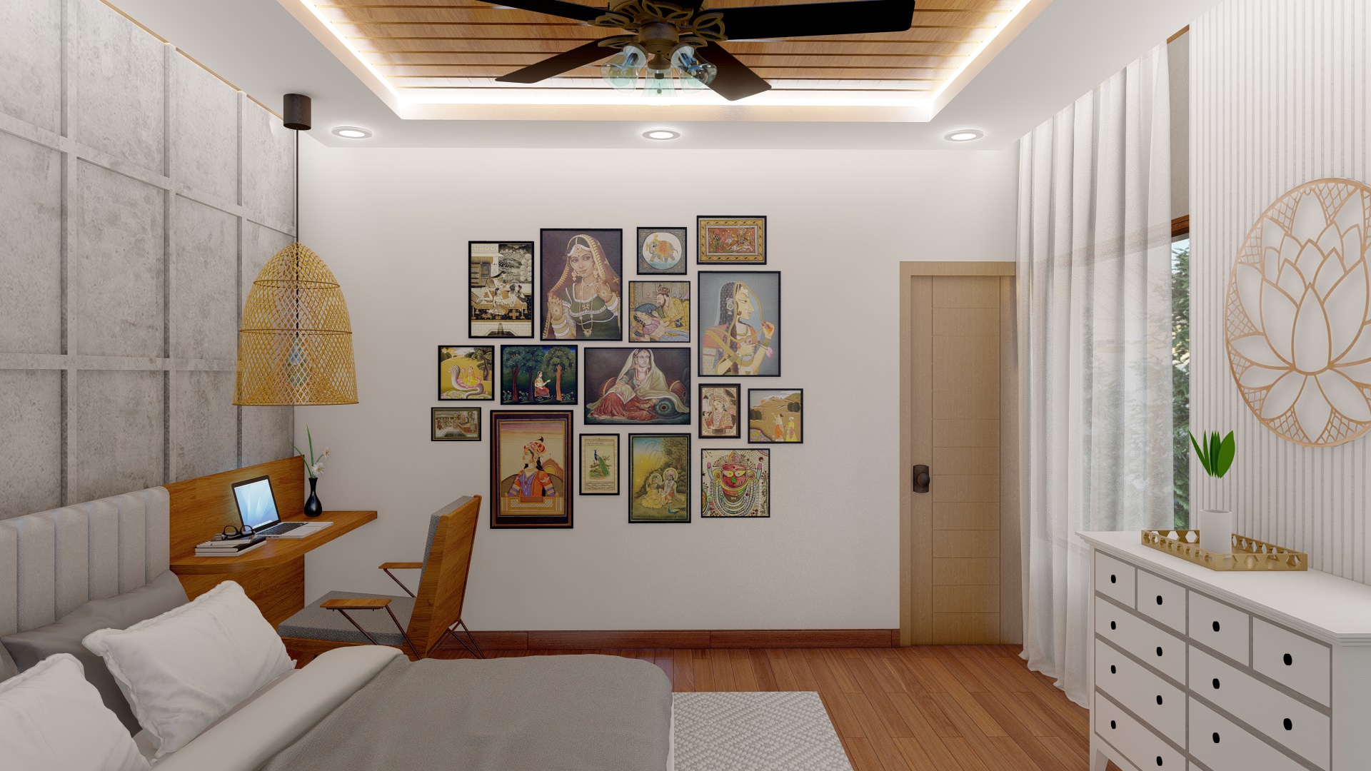 Eclectic Master Bedroom Renovation in Wimbledon