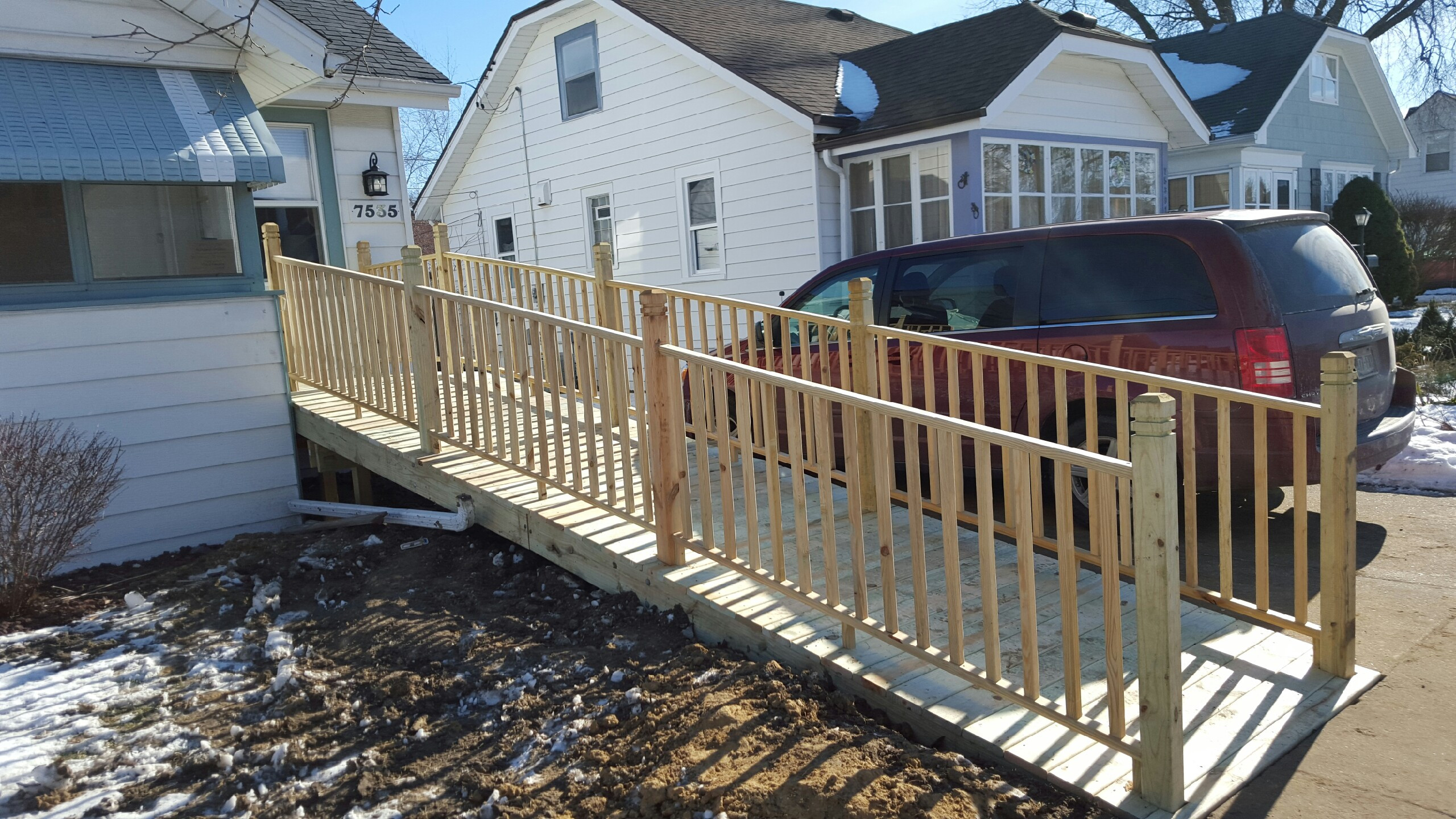 Private resident wheel chair ramp