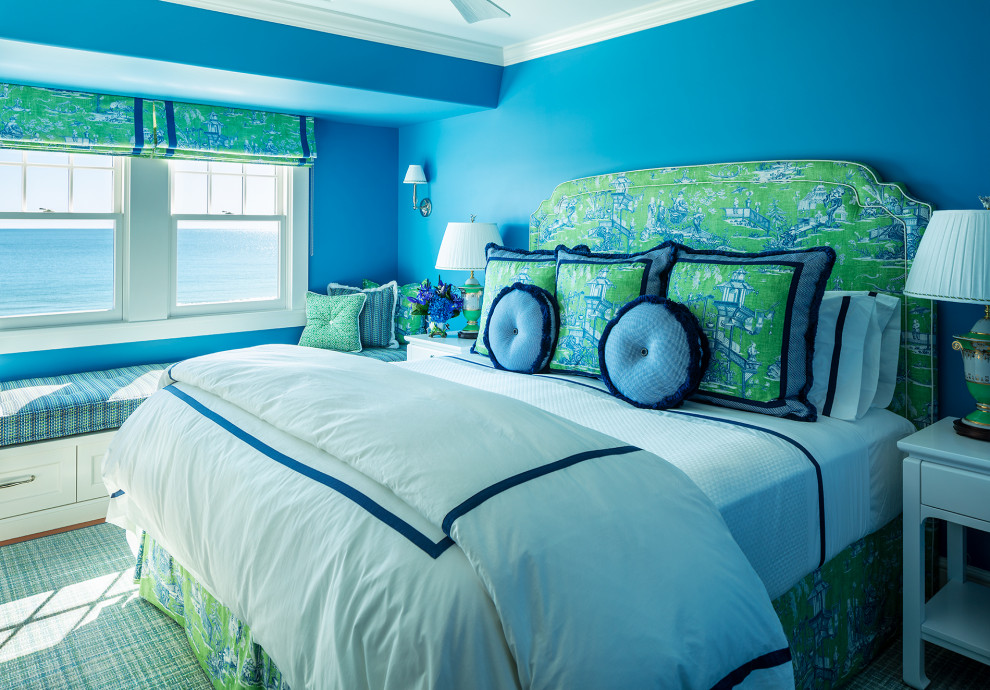 Inspiration for a beach style bedroom in Providence.