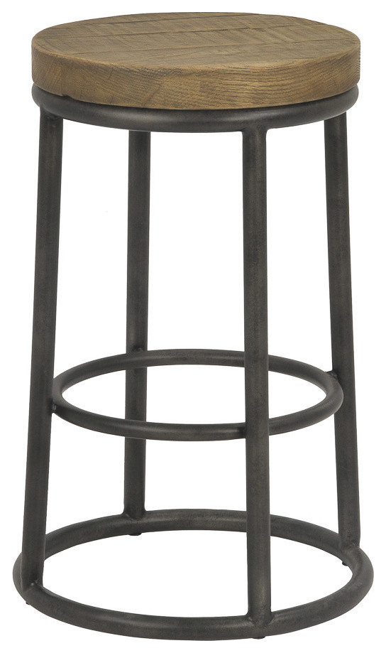 Perth Round Metal Counter Stool Transitional Bar Stools And Counter